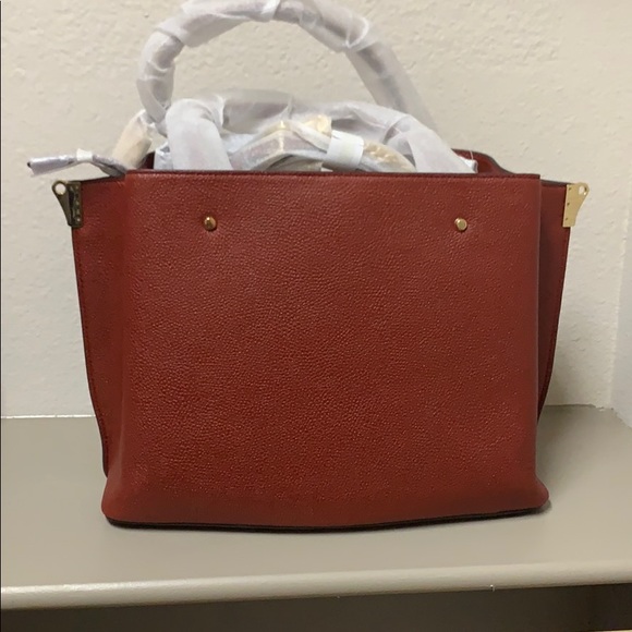 Arielle Large Pebbled Leather Satchel - Picture 2 of 6